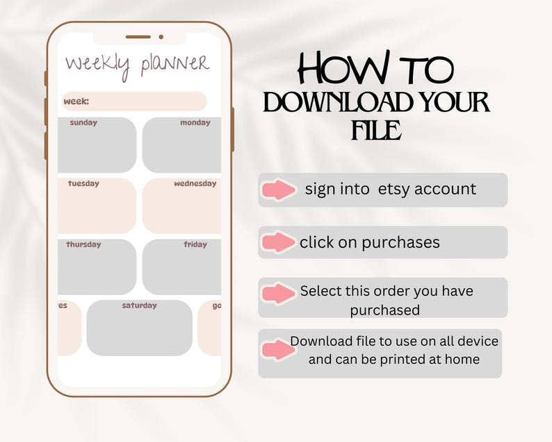 Minimal Weekly Planner | Printable PDF, Organized Life - Etsy Canada