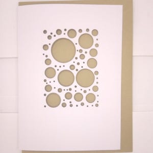 3 x 'Array of Circles' Biglietti bianchi con apertura vuota (5'x7') + buste