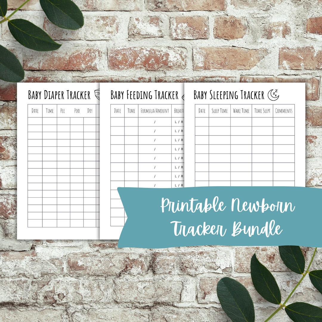 Printable Daily Baby Tracking Bundle, DIY Baby Tracking Log Book ...