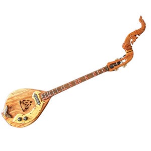 Thai Electric Acoustic Phin 3 Strings 24 frets Isarn Lao Traditional Guitar Musical Instrument Pin Mandolin Northeast Thailand A77