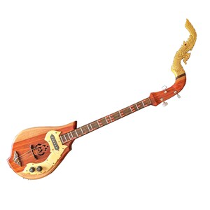 Thai Electric Acoustic Phin 3 Strings 24 frets Isarn Lao Traditional Guitar Musical Instrument Pin Mandolin Northeast Thailand A24