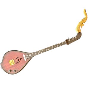 Thai Electric Acoustic Phin 3 Strings 24 frets Isarn Lao Traditional Guitar Musical Instrument Pin Mandolin Northeast Thailand A74