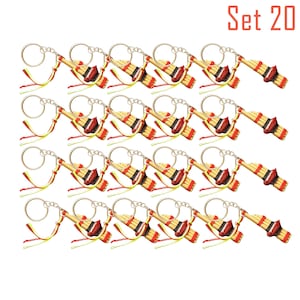 Set of 20 Pcs. Miniature keychain Khaen Thai, Bamboo Mouth Organ, Traditional Thai Lao Musical Instrument, Wedding favors, Souvenirs, gift