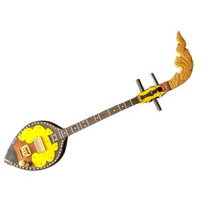 Thai Electric Acoustic Phin 3 Strings 24 frets Isarn Lao Traditional Guitar Musical Instrument Pin Mandolin Northeast Thailand A45