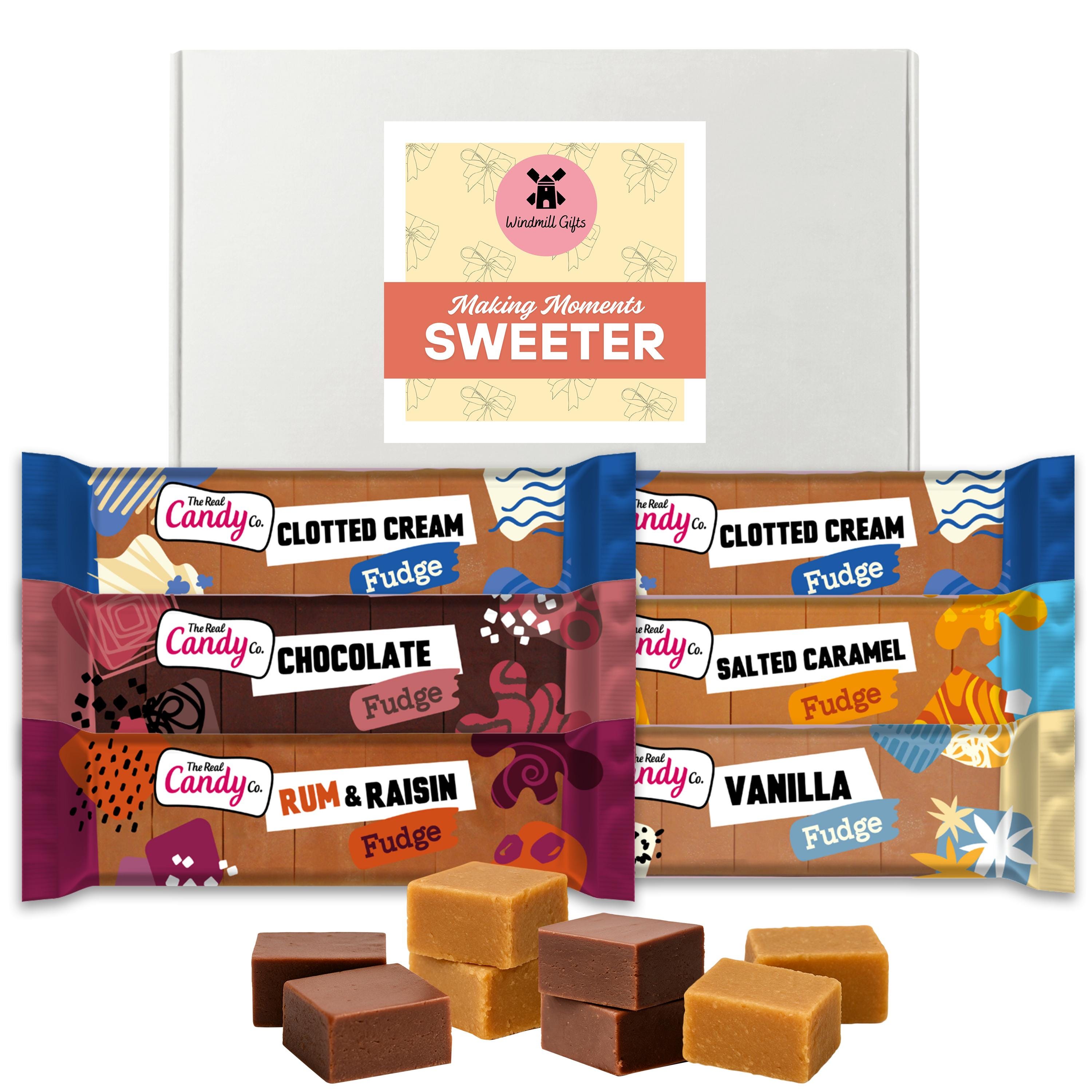 REAL CANDY COMPANY Fudge Box, Gift Wrapped, Clotted Cream, Salted Caramel £11.33 - UK