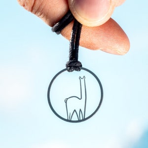Handcrafted Guanaco Adventure Necklace with Stainless Steel Pendant zdjęcie 2