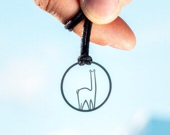 Handcrafted Guanaco Adventure Necklace with Stainless Steel Pendant