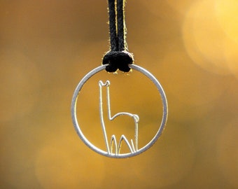 Handcrafted Guanaco Adventure Necklace with Stainless Steel Pendant