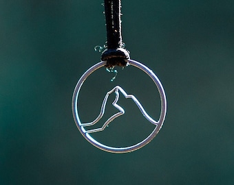 Handcrafted Zimba Summit Necklace: Montafon's Mountain Inspired Stainless Steel Jewelry