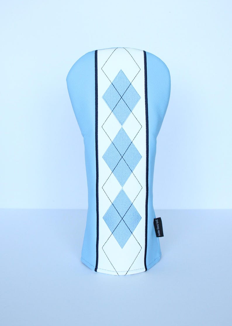 Blue Diamond Argyle Pattern Golf Headcovers - Driver, Fairway Wood, Hybrid image 4