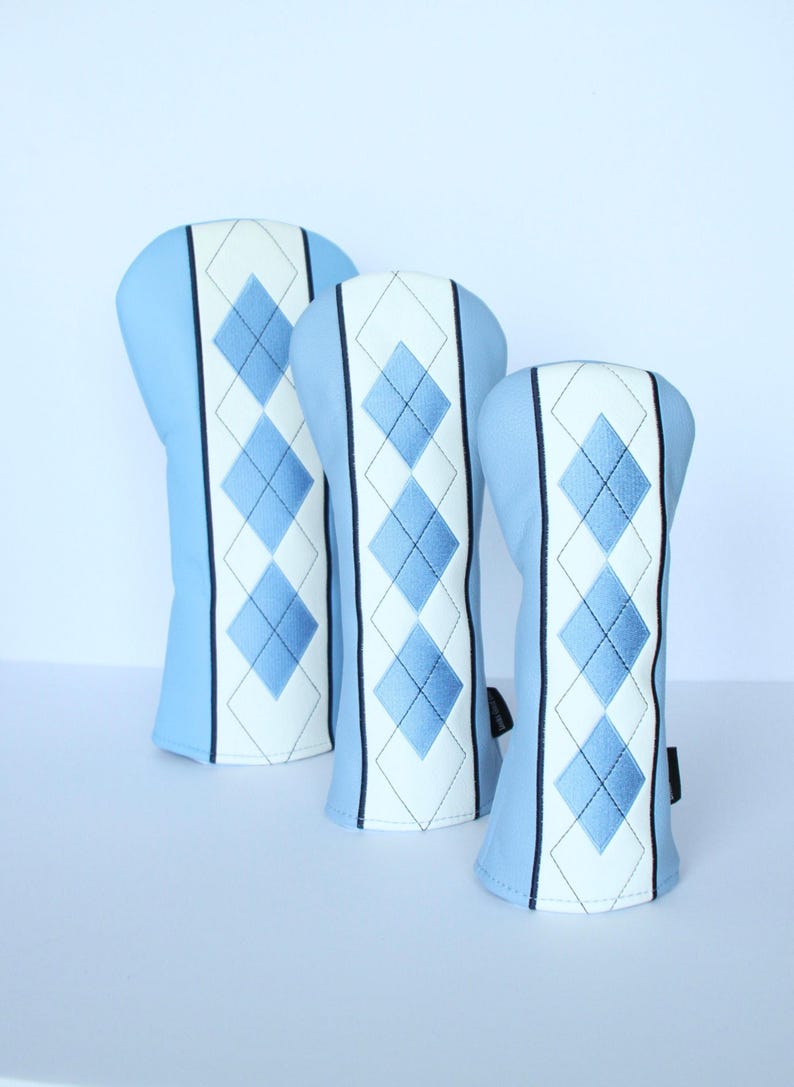 Blue Diamond Argyle Pattern Golf Headcovers - Driver, Fairway Wood, Hybrid image 10