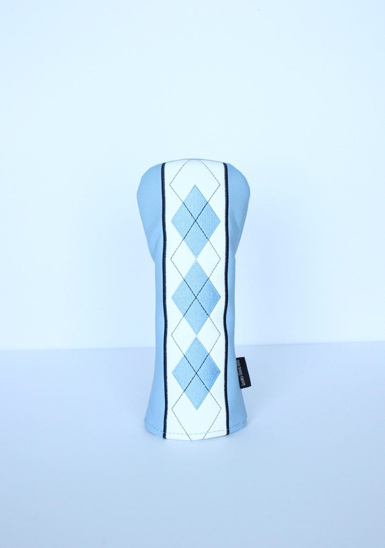 Blue Diamond Argyle Pattern Golf Headcovers - Driver, Fairway Wood, Hybrid image 7