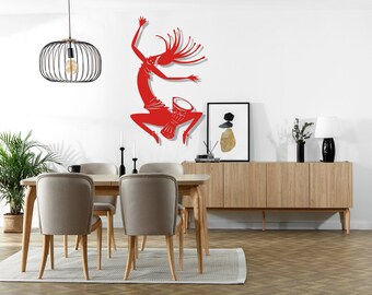 Kokopelli Rustic Steel Wall art Recycled metal custom Kokopelli Southwest ArtMetal Wall Art,  Gift for Him, Metal Car Decor, Office Decor