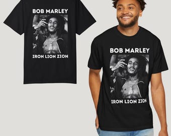 Collar de chai de B O B MARLEY Camiseta de Iron Lion Zion Camiseta de Tel Aviv Bandera de Israel Camiseta hebrea Regalo judío Camiseta judía Apoya a Israel