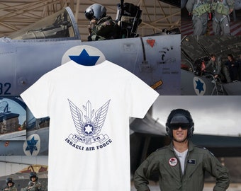 Camiseta de la FUERZA AÉREA DE ISRAEL Camiseta de Israel Camiseta militar de Israel Camisetas de las fuerzas de defensa de Israel Camiseta de apoyo a Israel Regalo judío Camiseta del ejército de Israel, camiseta de las FDI