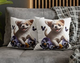 Almohada para mascotas, almohada para perros chihuahua, almohada para perros con imagen, regalo para perros chihuahua, regalo para amantes de los perros, arte animal, decoraciones para perros