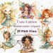 Watercolor Fairy Clipart, Cute Fairies, Spring Summer Floral, Magical ...