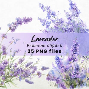 Aquarel lavendel clipart, boeket, krans, elegante paarse bloem PNG, uitnodiging, printables, instant download, Wicca clipart 300 DPI