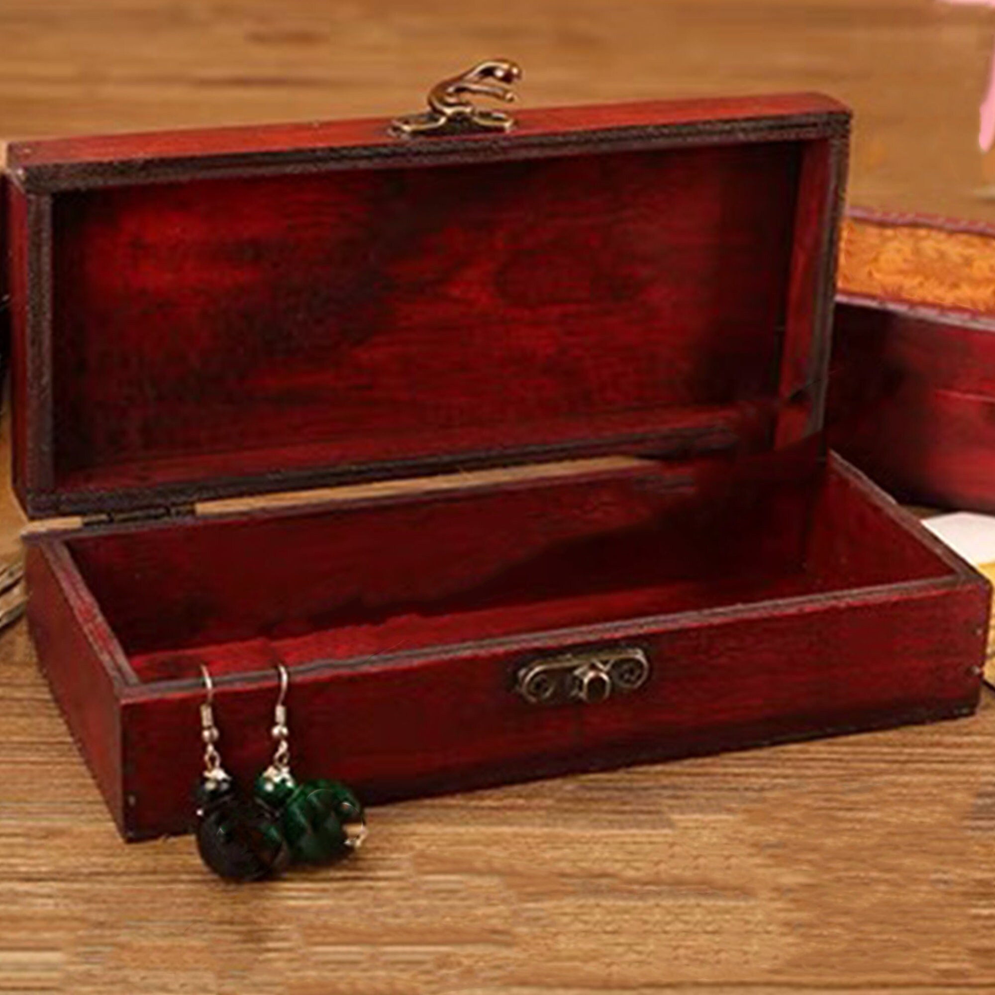 Boîte à Bijoux / Rangement Vintage En Bois, Cadeau De Fête Des Mères - France