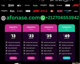 Suscripción premium de IPTV de 12 meses: acceda a todos los dispositivos