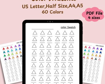Color Swatch Chart,blank Color Chart, Printable Color Swatch Template ...