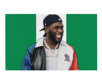 Burna Boy Nigeria Flag - Afro Beats Tapestry 34" X 56"