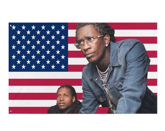 Young Thug Meme Flag - Hip-Hop Viral Moment American Tapestry Limited Edition