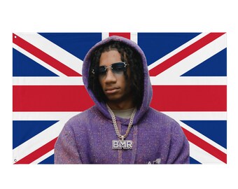 Digga D UK Flag - Drill Hip Hop Home Decor Wandtapijt 34" X 56"