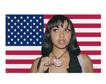 PinkPantheress American Flag - Pop Music Tapestry 34" X 56"