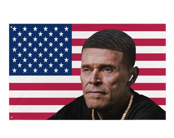 Bandera de Willem Dafoe - meme del Duende Verde Spiderman Tela decorativa