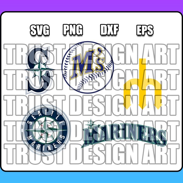 Seattle Marinerss SVG PNG, svg Sports files, Svg For Cricut, Clipart, baseball Cut File, Layered SVG For Cricut File