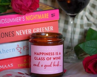 Świeca Miłośnika Książek | Wino i Książki, Świeca z Wosku Sojowego