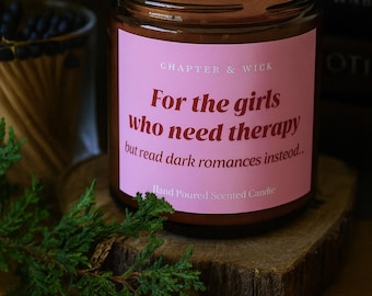 Świeca dla miłośników książek Dark Romance, zapachowy wosk sojowy