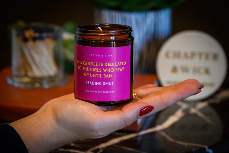 Smutty Book Candle, Scented Soy Wax, Booktok Gift image 2