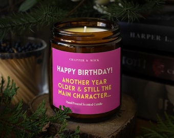 Świeca urodzinowa, Wszystkiego najlepszego! Pomysł na prezent, Dekoracje książkowe, Miłośnik książek, Booktok, Prezent urodzinowy