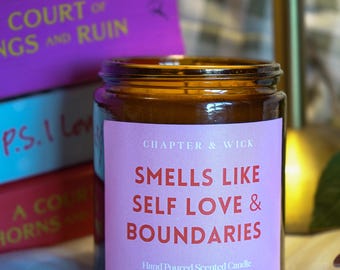 Self Love Candle, Lime Basil Mandarin Scent, Bookish Gift