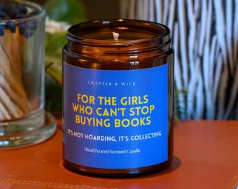 Zabawna świeca z motywem książki, pomysł na prezent, wystrój w stylu książkowym, miłośnik książek, Booktok, ACOTAR