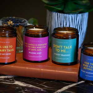 Smutty Book Candle, Scented Soy Wax, Booktok Gift image 5