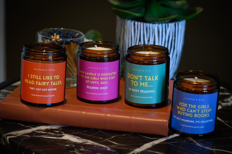 Smutty Book Candle, Scented Soy Wax, Booktok Gift image 5