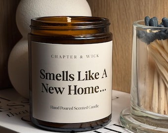 Świeca do nowego domu, wosk sojowy, prezent na parapetówkę