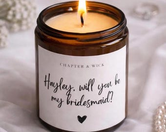 Spersonalizowana świeca dla druhny – prezent „Czy zostaniesz moją druhną” – spersonalizowana świeca dla druhny – prezent w pudełku na zaręczyny
