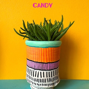 Handbemalte Kakteentöpfe