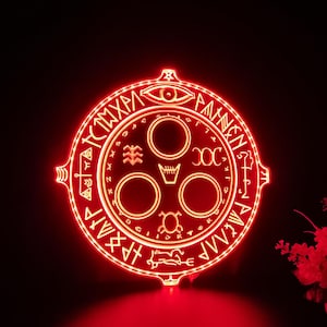 Halo Sun Silent Hills Inspired Chroma Shape Light Sign, Horror Game Room Atmosphere Night Light, Neon Colors Transition Wall Plaque