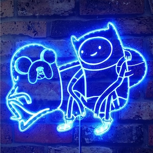 Jake & Finn Chroma Shape Light Sign, Kids Night Light, Neon Colors Transition Wall Plaque
