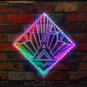 clair obscur Expedition 33 Lumiere Inspired Gametag Game Room RGB Light Sign, Game Room Night Light, Neon Colors Transition Wall Plaque