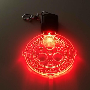 Halo Sun Silent Hills LED Keychain Charm, Game Room Atmosphere Night Light, Cosplay Party Decor