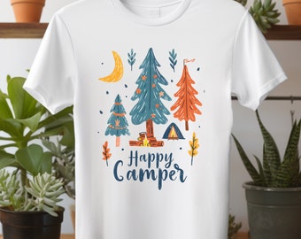 Happy Camper Shirt, Camping Shirt, Adventure Shirt, Camp Shirt, Campfire Shirt, Marshmallow Camp Shirt, Vacation Shirt, Family Camp Tee