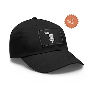 Disc Golf Gift For Men, Dad, Disc Golf Hat with Leather Patch, DiscGolf Player Accessories for Husband, Father, Dad, Disc Golf Club Cap