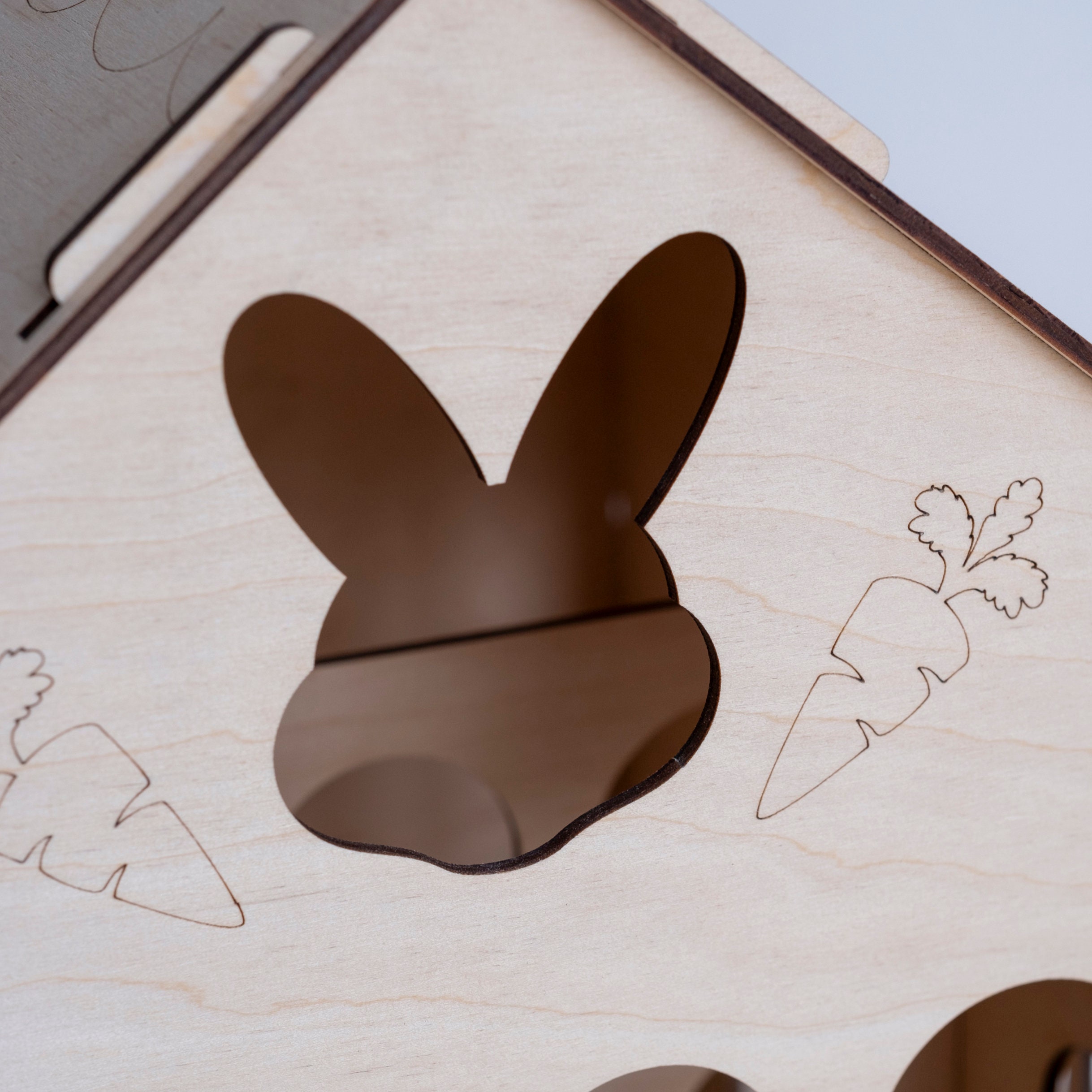 Custom Rabbit House Wood, Wooden Bunny House, Rabbit House With Feeder