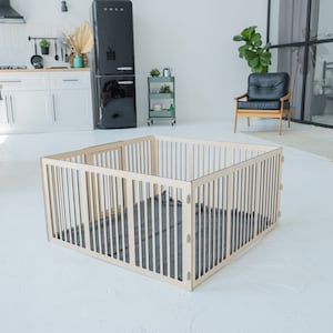 Wooden play pen, Play pen fence, Playpen for dogs, Pet play pen, Dog crate furniture large, Dog kennel furniture, Play pens for puppies